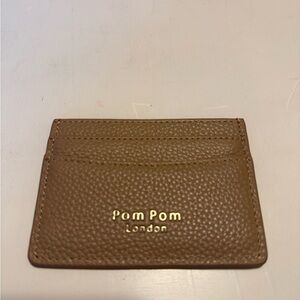 Pom Pom London Tan Leather Card Holder